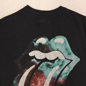 The Rolling Stones Band Crew Neck Short Sleeve T Shirt Mens Size XL Black